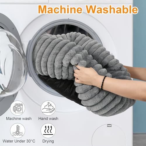 Washable Small Cat Dog Bed,Puppy Bed Cat Beds for Indoor Cats(Grey,M) - Image 6