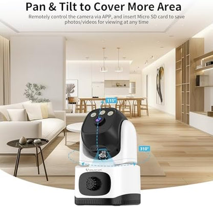 VSTARCAM Indoor Security Camera with Smoke Detection, 2K UHD Smoke Detector Camera, Motion Detection, Auto Tracking, Color Night Vision, 2-Way Audio, Cloud & SD Card Storage(up to 256GB) - Image 4
