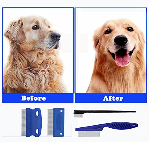 5 Pieces Grooming Combs - Tear Stain Remover for Pets, Lice and Flea Remover, Dandruff and Mucus Removal for Small Dogs and Cats - Image 6