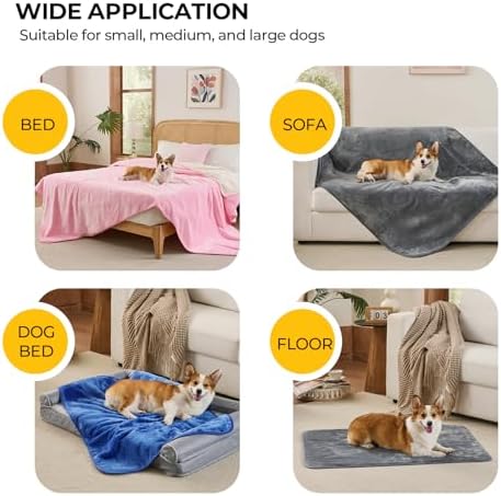 Sunheir Waterproof Dog Blankets for Small Dogs - Puppy Blanket Washable for Couch Protection, Soft Sherpa Fleece Cat Throw Blanket to Prevent Urine Leaks & Protects Furniture, 25"X 35", Pink - Image 4