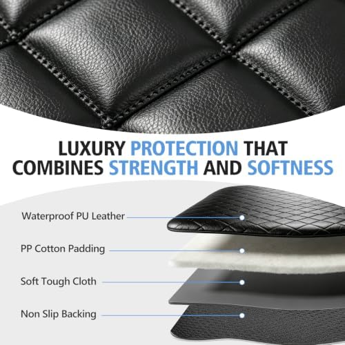 Car Rear Seat Protector, PU Leather Dog Bench Seat Cover for Back Seat - Image 4