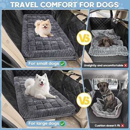 Dog Car Bed Mat Non-Slip Backseat Extender Dog Bed 50" x24.6" Gray - Image 4