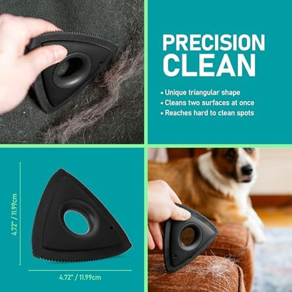 Maxpower Planet Dog Hair Remover, Reusable Fur Remover for Car Carpet, Cleaner Truck Detailing, Easy Use Car Detailing Mini Hair Removal Tool, Pet Removal Tool for Pet Fur (Black) - Image 4