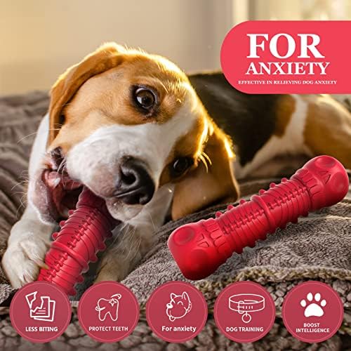 ZIKATON Dog Squeaky Toys for Aggressive Chewers, Durable Chew Toys for Large Medium Breed Dog, Dog Toys, Tough Durable Dogs Toys with Natural Rubber (Pack of 2) - Image 2
