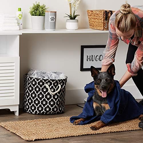 Bone Dry Pet Grooming Towel Collection Absorbent Microfiber X-Large, 41x23.5", Embroidered Navy - Image 5