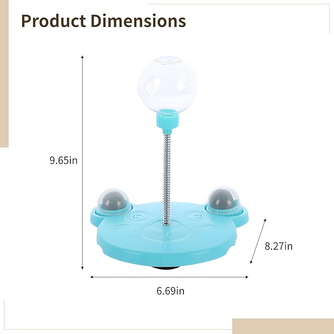 Cat Treat Dispenser Toy, Cat Feeding Ball with Catnip, Interactive Cat Toys, Cat Slow Feeder, Ideal for Cat Play and Stimulate Mental