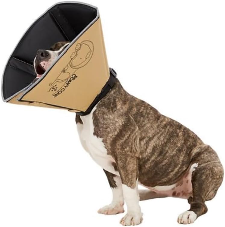 All Four Paws Comfy Cone Pet Cone for Dogs, Cats, Large, Tan - Comfortable Soft Dog Cone Collar Alternative for After Surgery, Wound Care, Spay, Neuter - Dog and Cat Recovery Elizabethan-Collar - Image 6