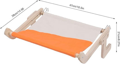 Pilipane Cat Window Perch Wood Window Hanging Pet Hammock Sturdy Frame Cat Sleeping Bed Seat Shelves for Windowsill Bedside