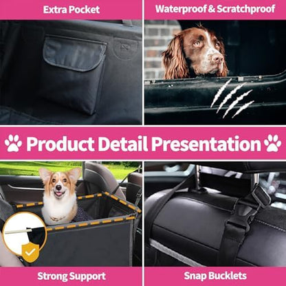 Medium Dog Car Seat - Scratchproof Waterproof Booster Seat for Large Dogs, SUVs, Cars & Trucks - 19" x 23" x 19" - Image 3