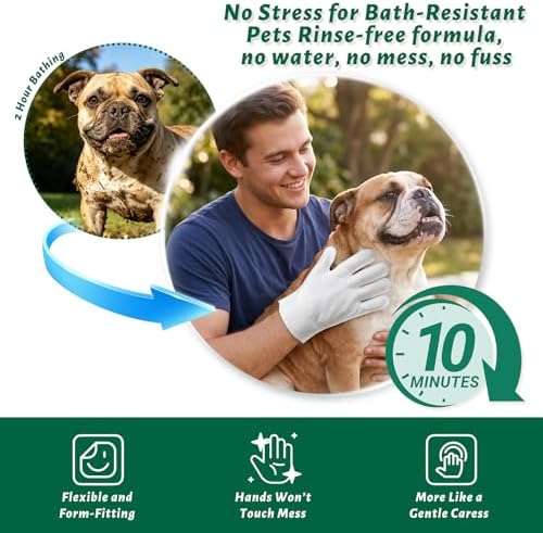Arme Pet Bath Gloves Wipes for Dogs&Cats Cleaning Glove for Dry Bath,40 Pcs - Image 7