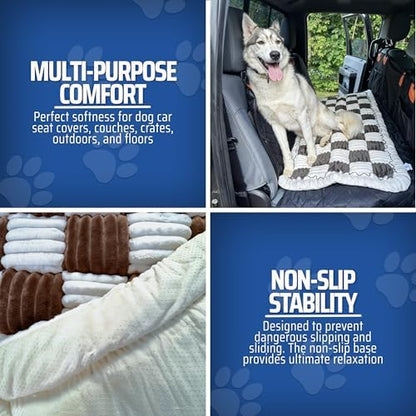 Backseat Pet Bed Mat, Anti-Slip Dog Mat for Car Backseat, Machine Washable Soft Non-Slip Travel Dog Car Mat for Large Dogs Custom Fit for Back Seat Extenders and Seat Covers (25.5 x 53 Inch) - Image 5
