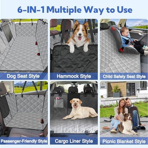 Kytely Dog Car Seat Cover for Back Seat, Waterproof Hammock for Car & SUV - Image 4