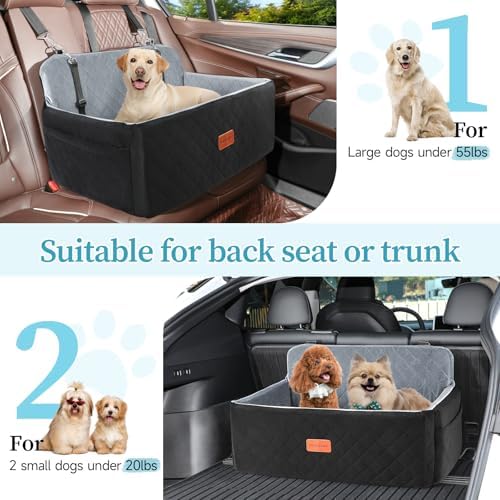 Dog Car Seat for Medium Large Dogs Under 55 lbs, Washable Pet Booster Seat - Image 5