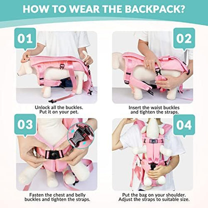 Lukovee Dog Backpack Carrier, Adjustable Front Carrier for Small Breeds - Image 6