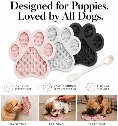 Calm Lick Mat for Dogs-Slow Feeder Silicone Mat (Black) - Image 4
