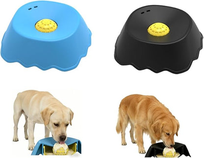 Slow Feeder Dog Bowls Interactive Dog Licking Toy & Lick Bowl for Dogs, Large Capacity Non-Slip Dog Lick Bowl for All Dogs & Cats (1, Black&Blue)