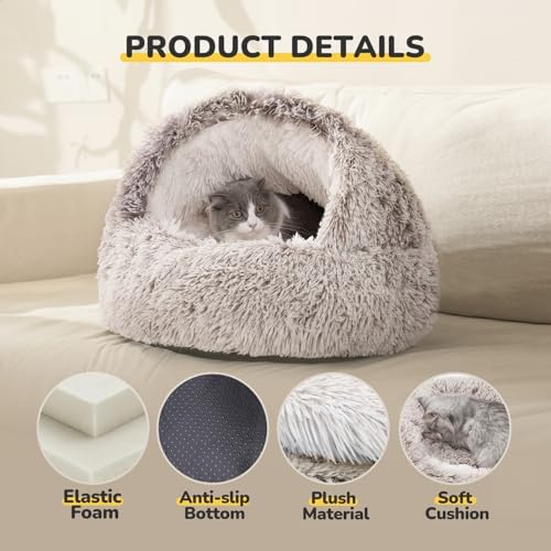 CATISM Cat Bed Hooded Cat Beds for Indoor Cats Covered Cat Beds - Image 2