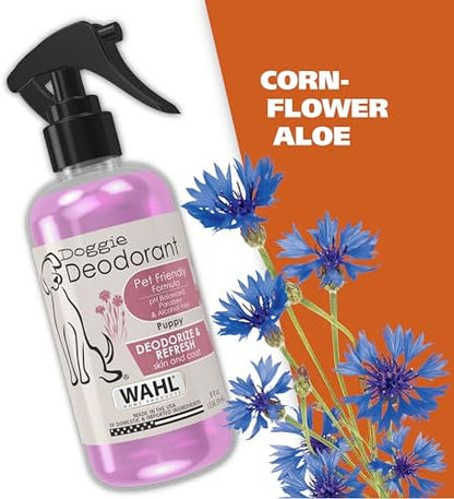 Wahl USA Puppy Pet Deodorant Spray, Deodorizes Odors, Cornflower Aloe, 8 oz - Image 5