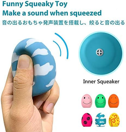 SCHITEC Squeaky Dog Toys, 6 Pack Soft Latex Balls for Puppies Small Dogs - Image 2