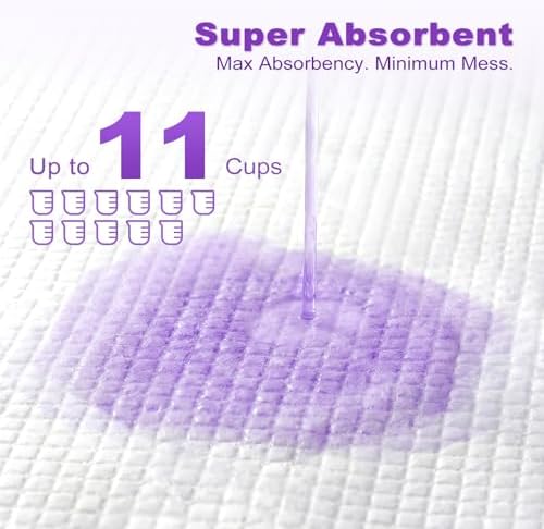 MIZOK Dog Pee Pads Wee Wee Pads Lavender Odor Control XXL 36x36in 30Ct - Image 4