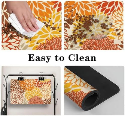 Dog Food Mat for Floors, Absorbent Pet Cat Food Bowl Mat, 12x20 in - Image 4