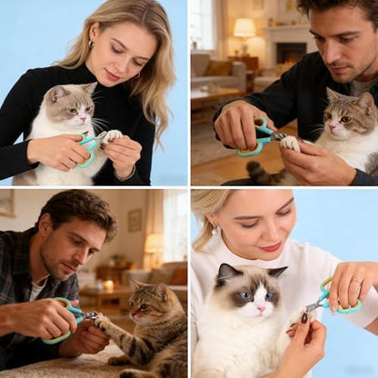 Beginner Friendly Pet Nail Clippers, Dual Hole Design for Cats & Puppies, Stainless Steel Trimmer Prevents Split Nails, No-Slip Grip, Safe Quick Trim for Small Pets (Pink) - Image 6
