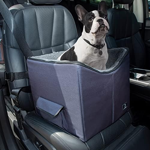 A 4 Pet Dog Car Seat for Small Dog, Booster Travel Pet Seat with Safety Seat Belts & Storage Bags, Portable Comfortable Pet Seat for Dogs Under 25 lbs by A4PET