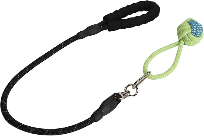 Interactive Dog Toys Tug of War Dog Toy, Dog Rope Toys Tree Hanging Toy Puzzle Ball for Chewing for Dogs Puppy Pets (Black)