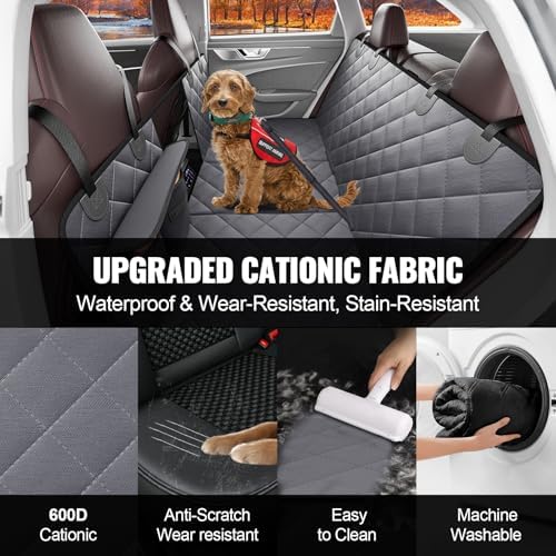 VEVOR Back Seat Extender for Dogs,Hard Bottom Car Seat Cover for Dogs Supports 400lbs,Heavy Duty Dog Car Seat Cover for Back Seat,Dog Hammock for Car, SUV, Truck for Car Bed 54"x24" - Image 5