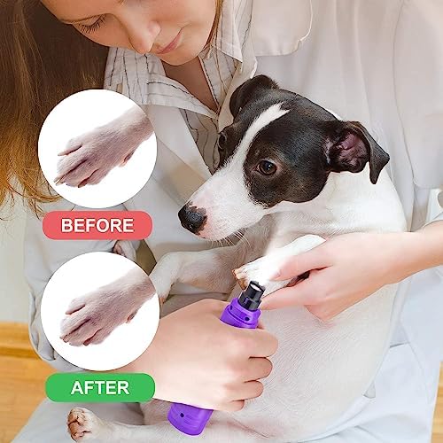 Casfuy Dog Nail Grinder with LED Light - Upgraded 2-Speed Electric Pet Nail Trimmer Powerful Painless Paws Grooming & Smoothing for Small Medium Large Dogs & Cats (Purple) - Image 4