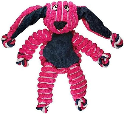 KONG Floppy Knots - Durable No‑Stuffing Squeaky Rope & Plush Dog Toy - for Teething, Playing (Bunny, Small/Medium) - Image 4