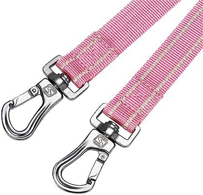 EXCELLENT ELITE SPANKER 5FT Reflective Double Dog Leash for Two Dogs 1" W - Image 6