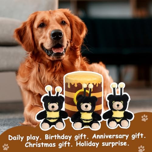 Hollypet Squeaky Hide and Seek Dog Toys for Small and Medium, Honey Pot - Image 7