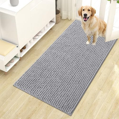 OLANLY Dog Door Mat for Muddy Paws 44x24, Extra Absorbent Chenille Mud Mat by OLANLY