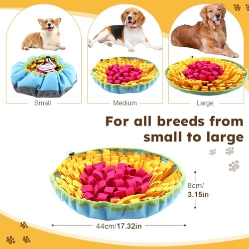 Snuffle Mat for Dogs & Cats, Adjustable Puzzle Toy Slow Feeder - Image 3