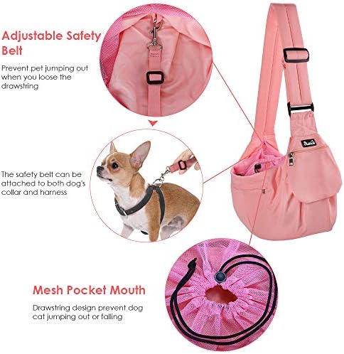 Lukovee Pet Sling, Small Pet Carrier, Hard Bottom Support & Safety Hook - Image 3