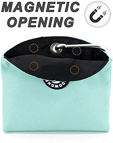 Dog Treat Pouch Magnetic Closure Small Dog Training Treat Pouch Pocket Sized Small Dog Treat Pouch with Clip (mint green) - Image 2