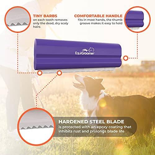 EquiGroomer 5-Inch Undercoat Deshedding Brush for Dogs & Cats, Purple - Image 4