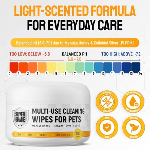 SILVER GRADE Deodorizing Multi-Use Cleaning Wipes for Pets, 100 pcs - Image 6