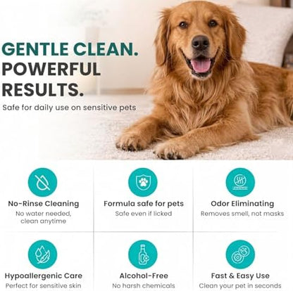 Hypoallergenic Pet Glove Wipes for Dogs & Cats - 7 Individually Wrapped Disposable No-Rinse Grooming Mitts | Lick-Safe Waterless Cleaning Gloves for Paws, Butt, Face & Fur | Deodorizing & Soft - Image 5