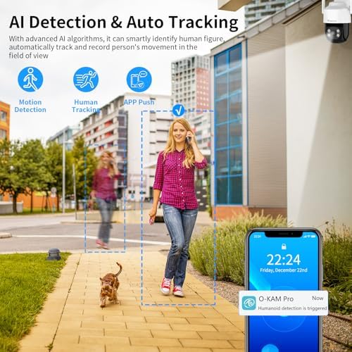 VSTARCAM Outdoor Waterproof PT Network Camera, 1080P Wired Cameras for Home Secuirty Camera with Bluetooth Connection, Color Night Vision, Motion Detection & Tracking,Light & Siren Alarm, SD/Cloud 03 - Image 4