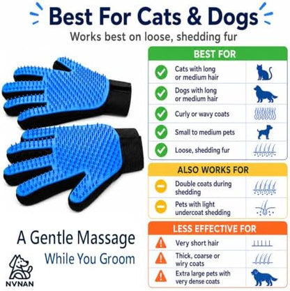 NVNAN Cat & Dog Grooming Glove and Curry Brush Set - Image 7