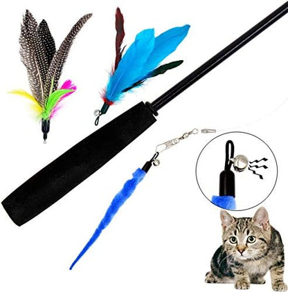 Cat Feather Toys Refills, 10 Pieces Worms Feathers Refills, Cat Wand Replacement Feathers Toy for Indoor Cats - Image 6