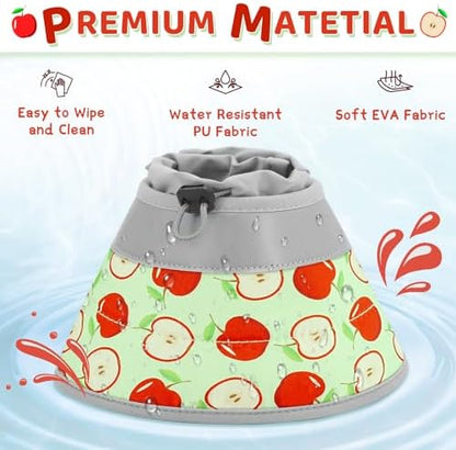 Cat Cone Collar Soft to Stop Licking, Adjustable, Foldable Lightweight Kitten Cones After Surgery Recovery for Cats & Kittens, Cat Cone Alternative, Easy Eating (AppleRed, S) - Image 6
