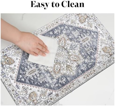 Dog Food Mats for Floors Absorbent, Pet Cat Food Mat - Non Slip Dog Bowl Mats for Food and Water, Eco-Friendly Boho Dog Placemats Feeding Mat Pet Supplies - Image 7