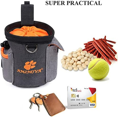 AMZNOVA Dog Treat Pouch Treatnow Dog Treat Bag, 3 Cups, Heather Black - Image 5