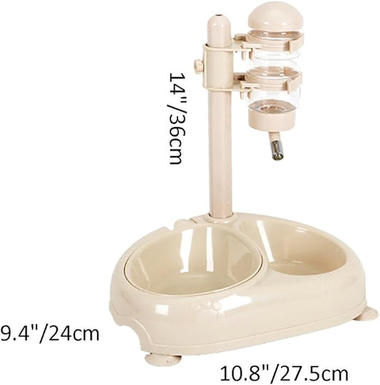 Automatic Feeders Portion Control Water Food Dispenser Bowl Lift Drinking Fountain Dog Cat White-Chuck Type