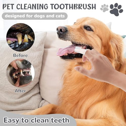 Dog Grooming Kit for Shedding – 8-Piece Pet Grooming Supplies with Deshedding Brush, Bath Gloves, Towels & Silicone Toothbrush | Ideal for Dogs, Cats, Small and Large Pets (Gray) - Image 6