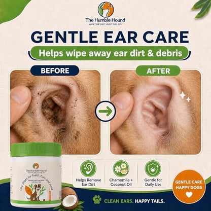 3-in-1 Dog Dental Wipes – Finger Wipes for Teeth, Ears & Snout Infused with Coconut Oil | Promotes Fresh Breath, Tartar Control & Daily Hygiene | Gentle Grooming Wipes for All Dogs – 50 Count - Image 6