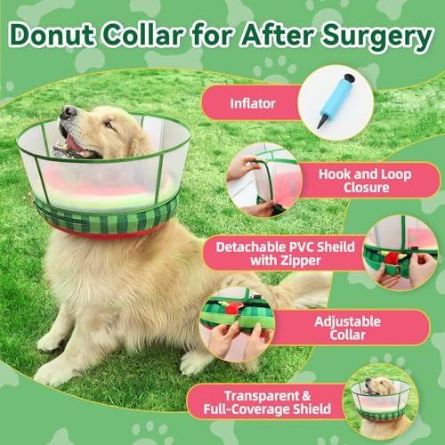 Upgraded Inflatable Dog Cone Collar to Stop Licking, Soft Dog Donut Collar - Image 4